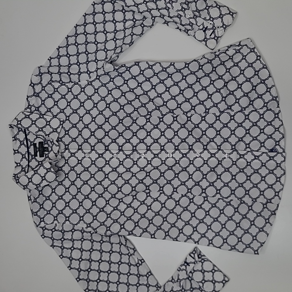 Talbots Patterned Button Up Shirt Collared Blouse… - image 8